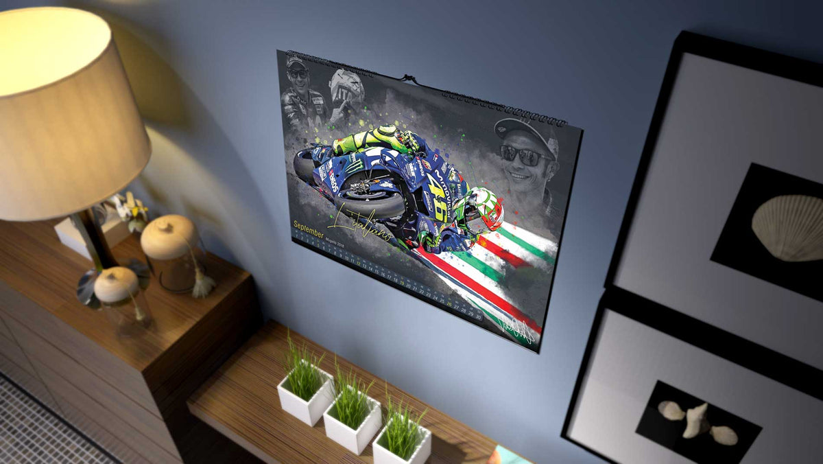 Valentino Rossi Kalender 2027 - Premium Wandkalender im Format DIN A2 - RIESIG
