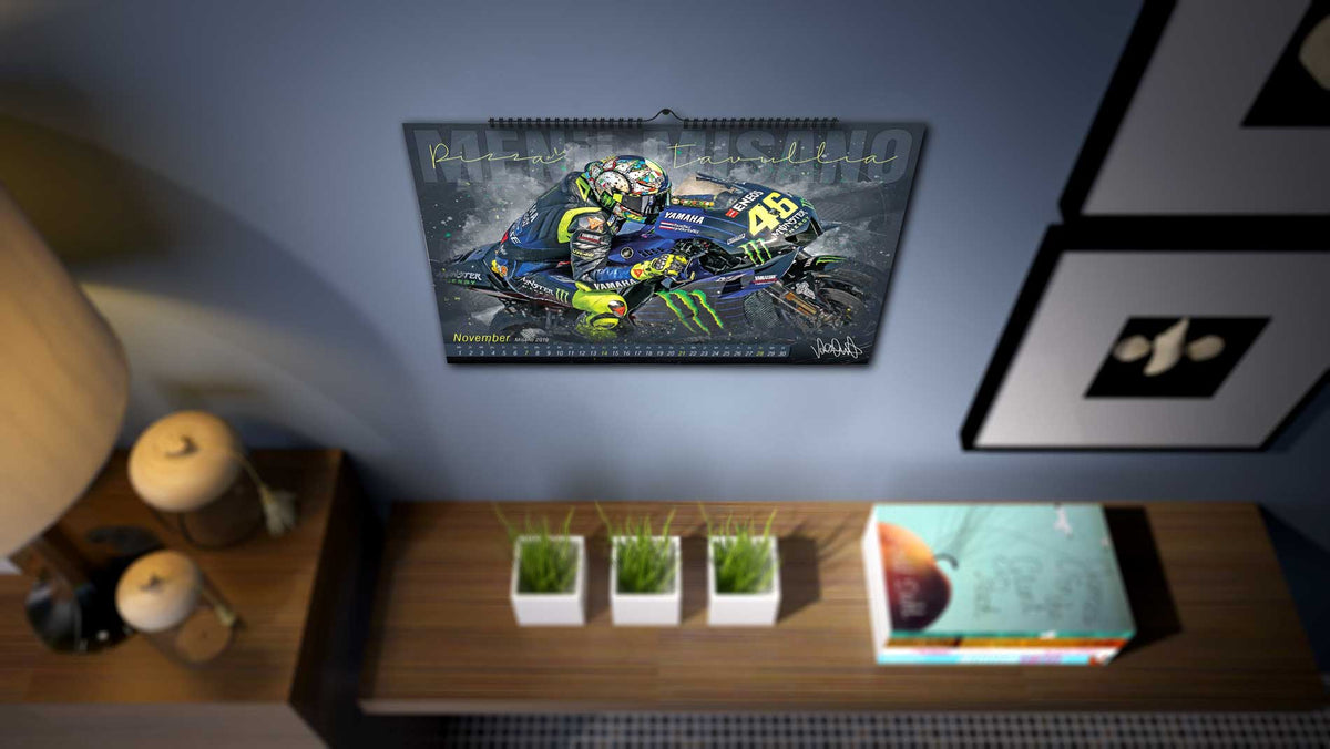 Valentino Rossi Kalender 2027 - Premium Wandkalender im Format DIN A2 - RIESIG