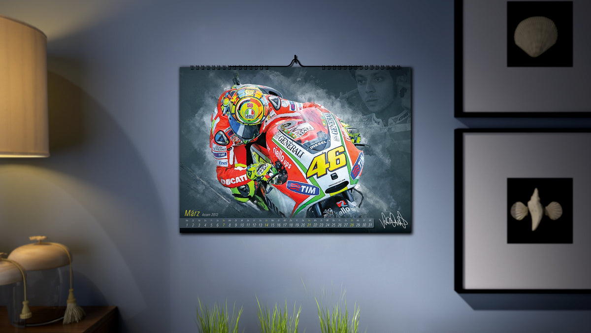 Valentino Rossi Kalender 2027 - Premium Wandkalender im Format DIN A2 - RIESIG