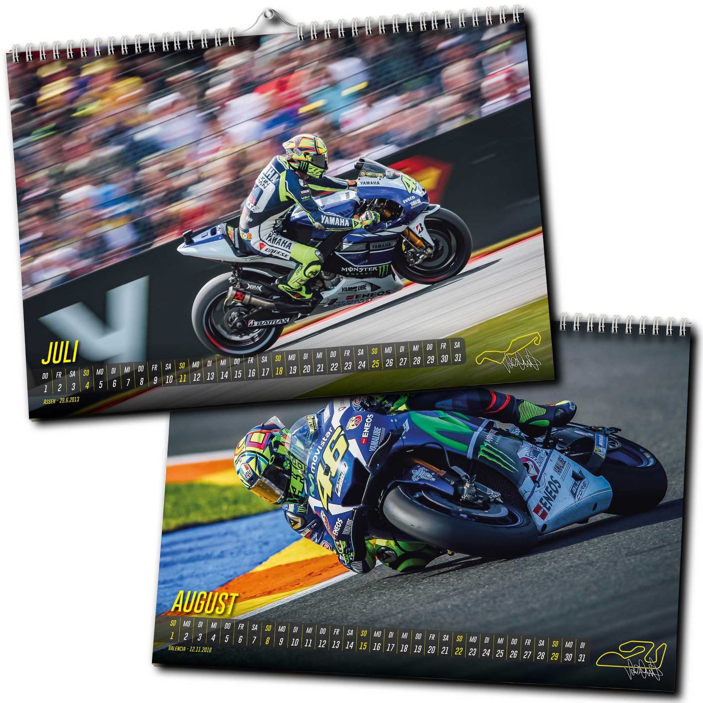 Valentino Rossi Kalender 2027 | DINA3 | Wandkalender Valentino Rossi | 42x30cm | MotoGP Kalender