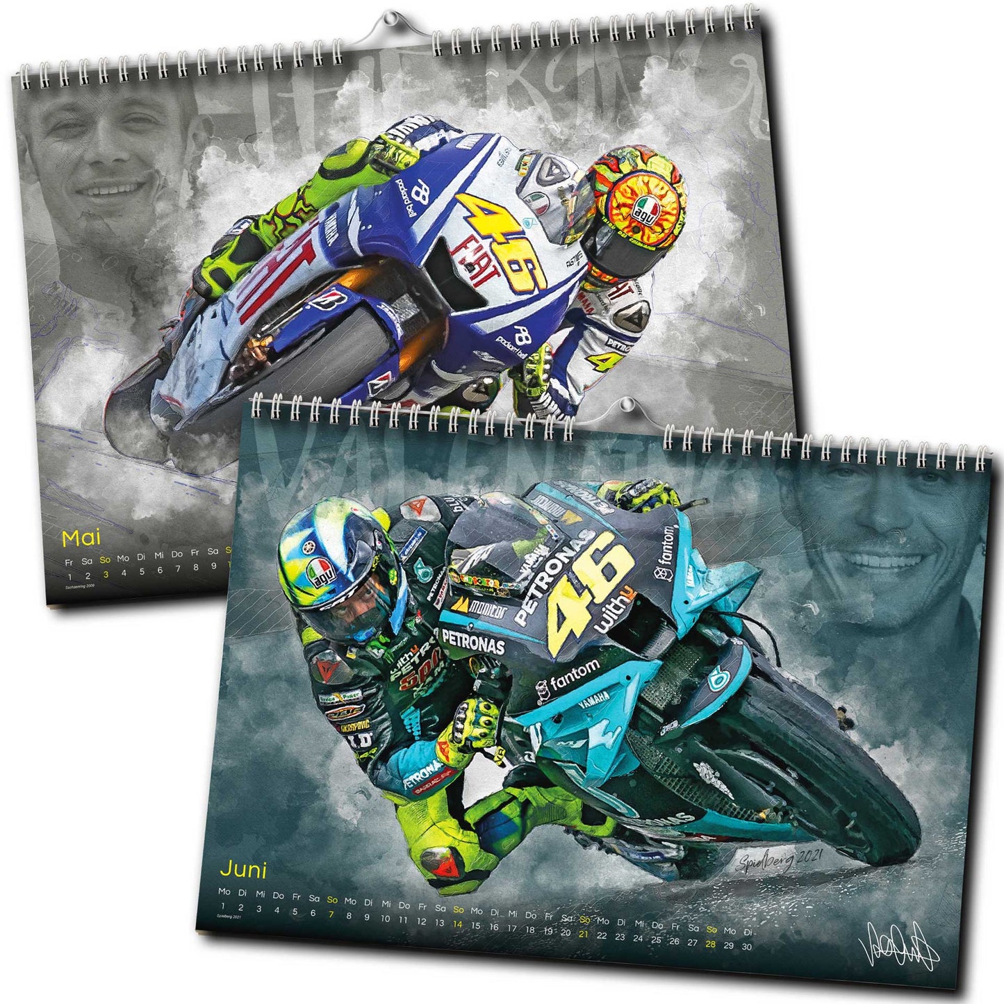 Valentino Rossi Kalender 2026 - Premium Wandkalender im Format DIN A2 - RIESIG