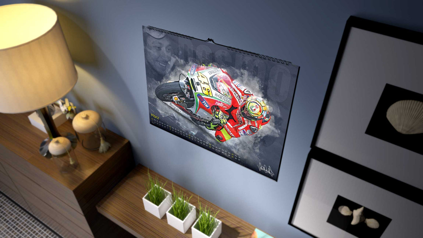 Valentino Rossi Kalender 2026 - Premium Wandkalender im Format DIN A2 - RIESIG