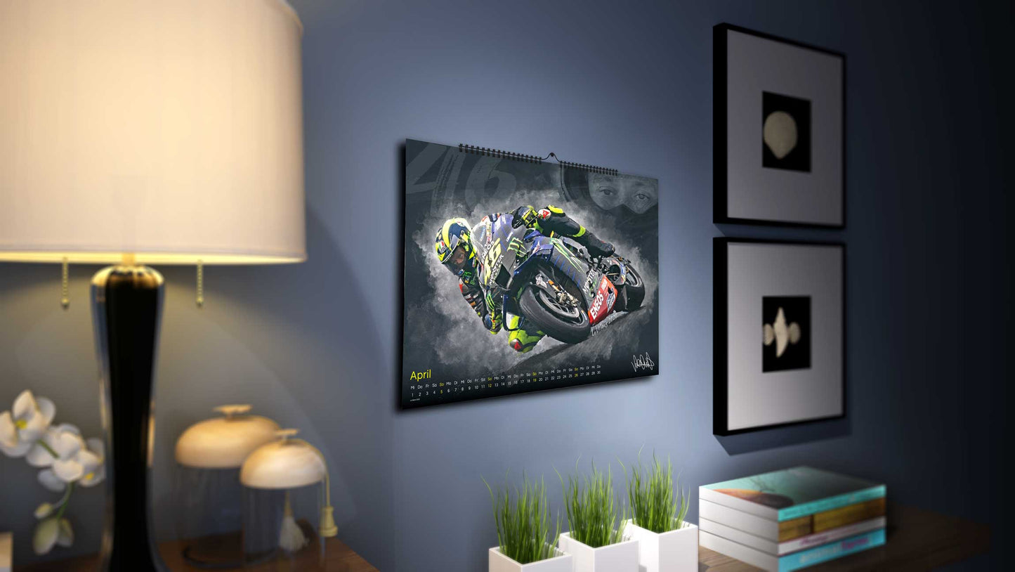 Valentino Rossi Kalender 2026 - Premium Wandkalender im Format DIN A2 - RIESIG