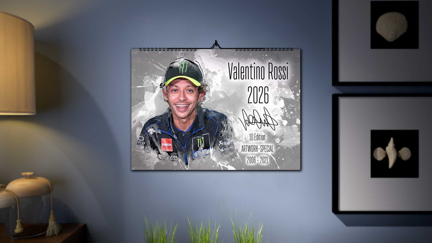 Valentino Rossi Kalender 2026 - Premium Wandkalender im Format DIN A2 - RIESIG
