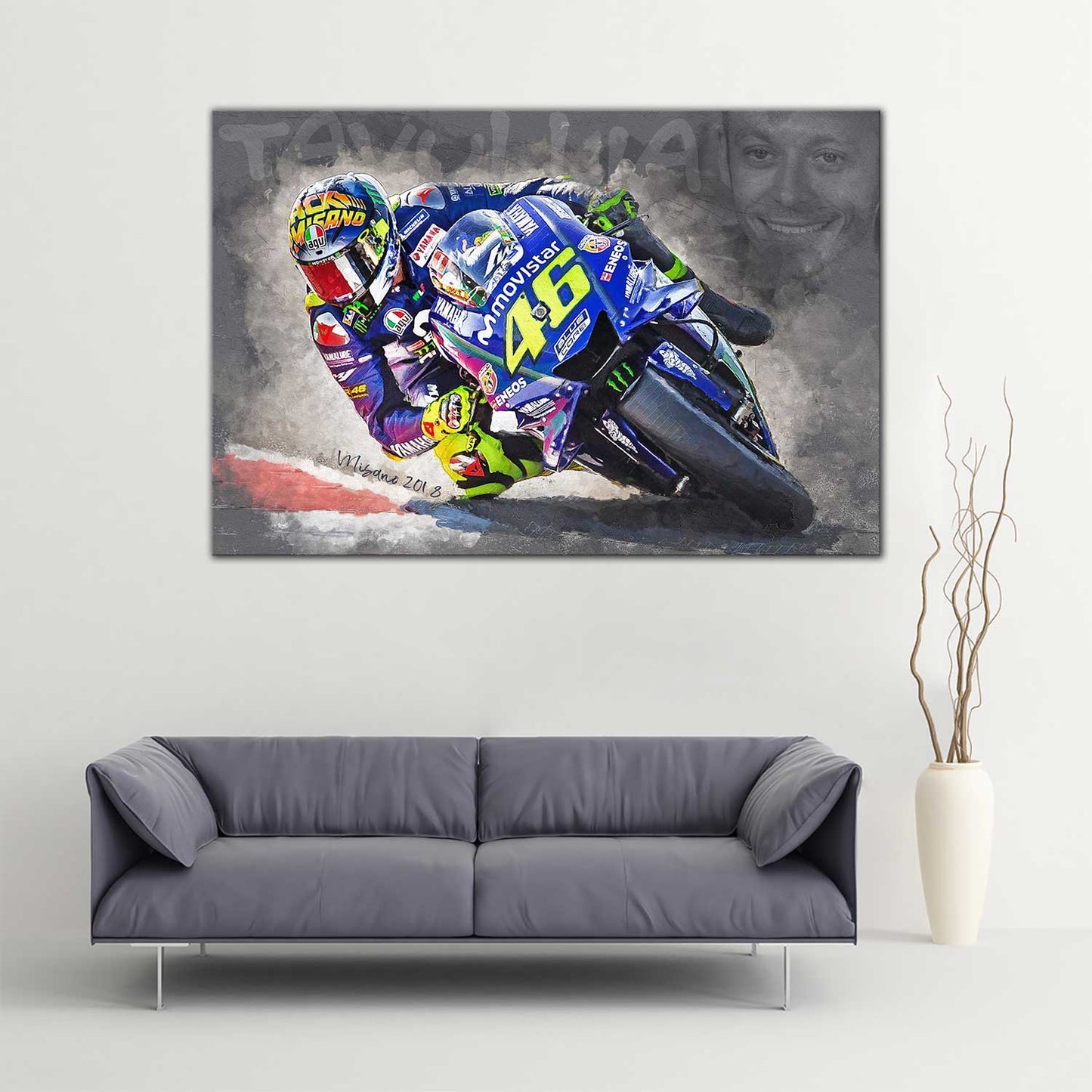 Leinwand Kunstdruck - Valentino Rossi - "Tavullia" - VR85