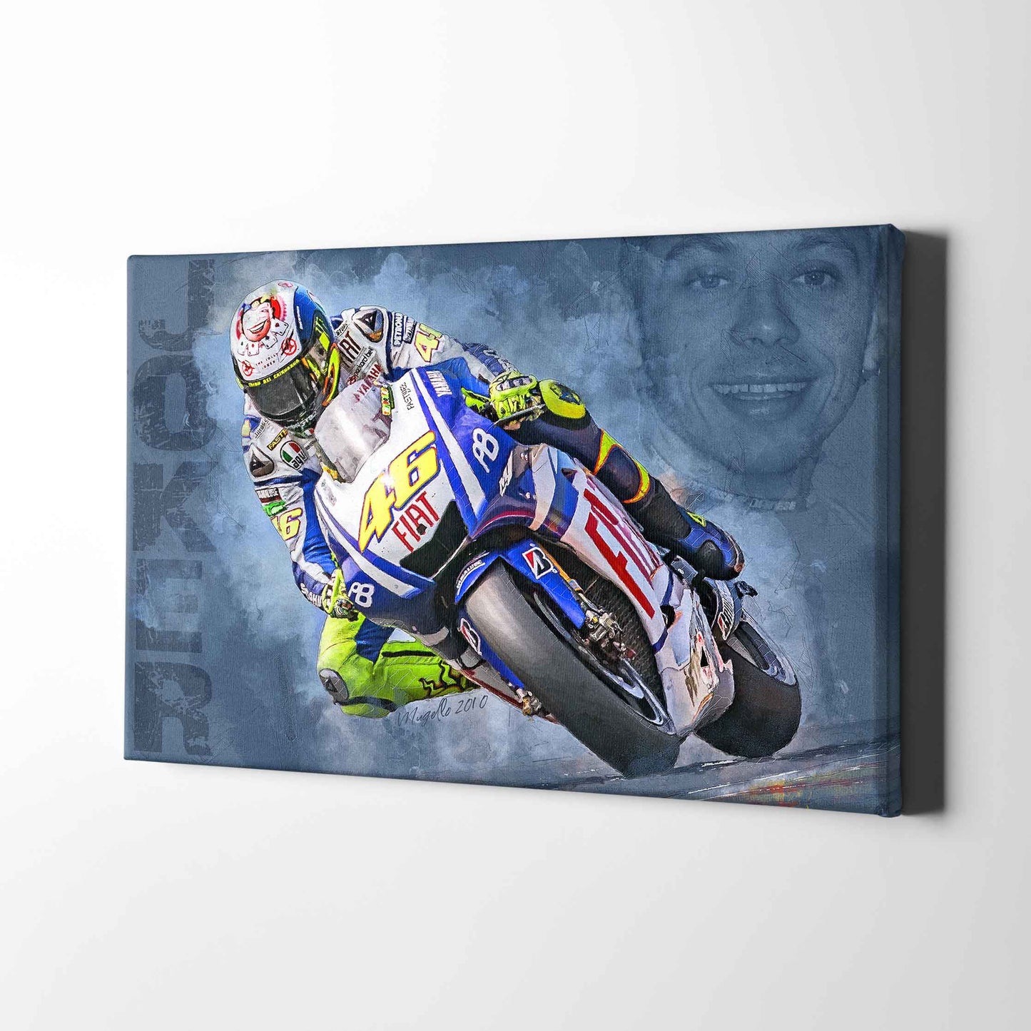 Leinwand Kunstdruck - Valentino Rossi - "Joker" - VR88