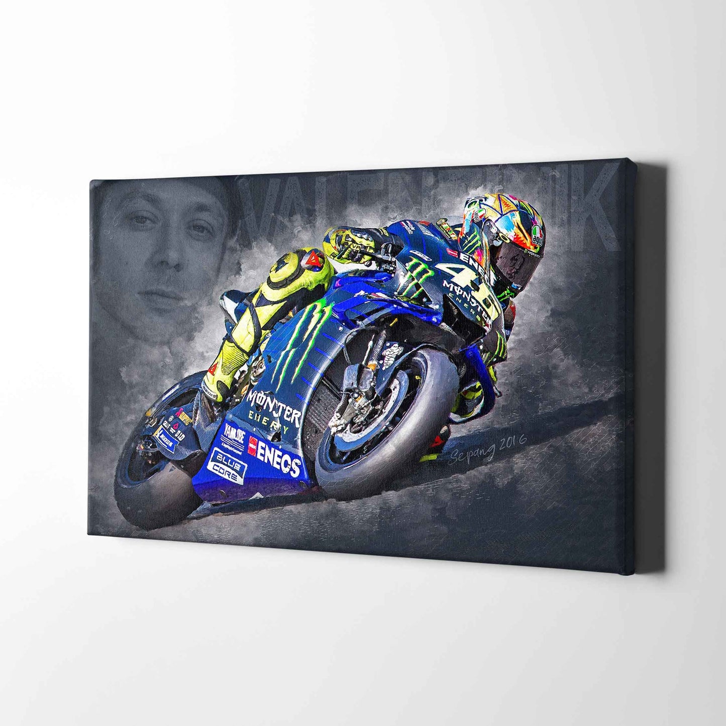 Leinwand Kunstdruck - Valentino Rossi - "Valentinik" - VR89