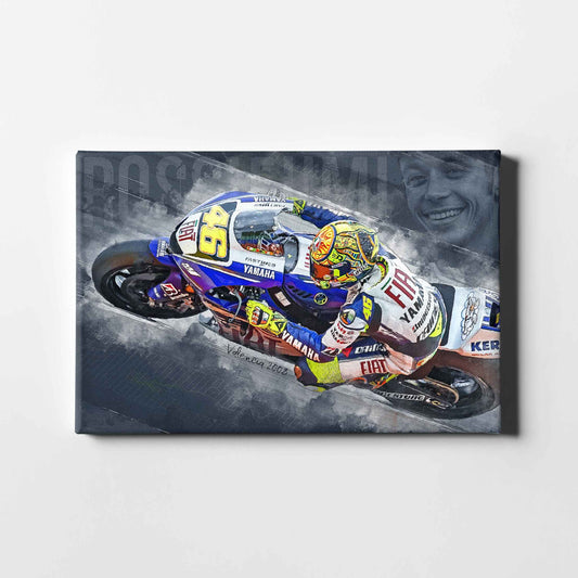 Leinwand Kunstdruck - Valentino Rossi - "Rossifumi" - VR91
