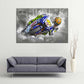 Leinwand Kunstdruck - Valentino Rossi - "The King" - VR95