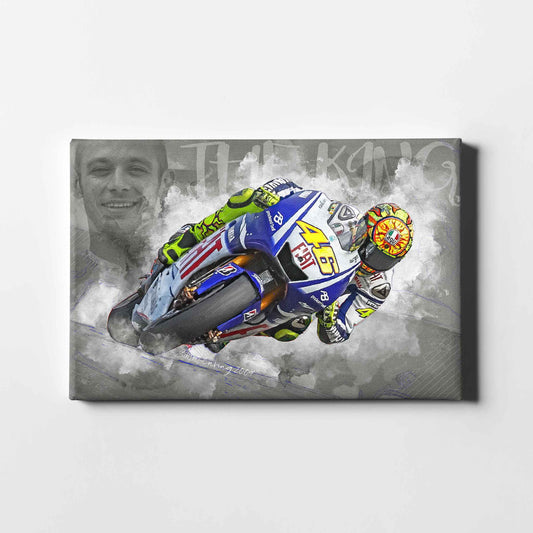 Leinwand Kunstdruck - Valentino Rossi - "The King" - VR95