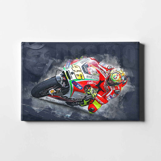 Leinwand Kunstdruck - Valentino Rossi - "Desmo" - VR96