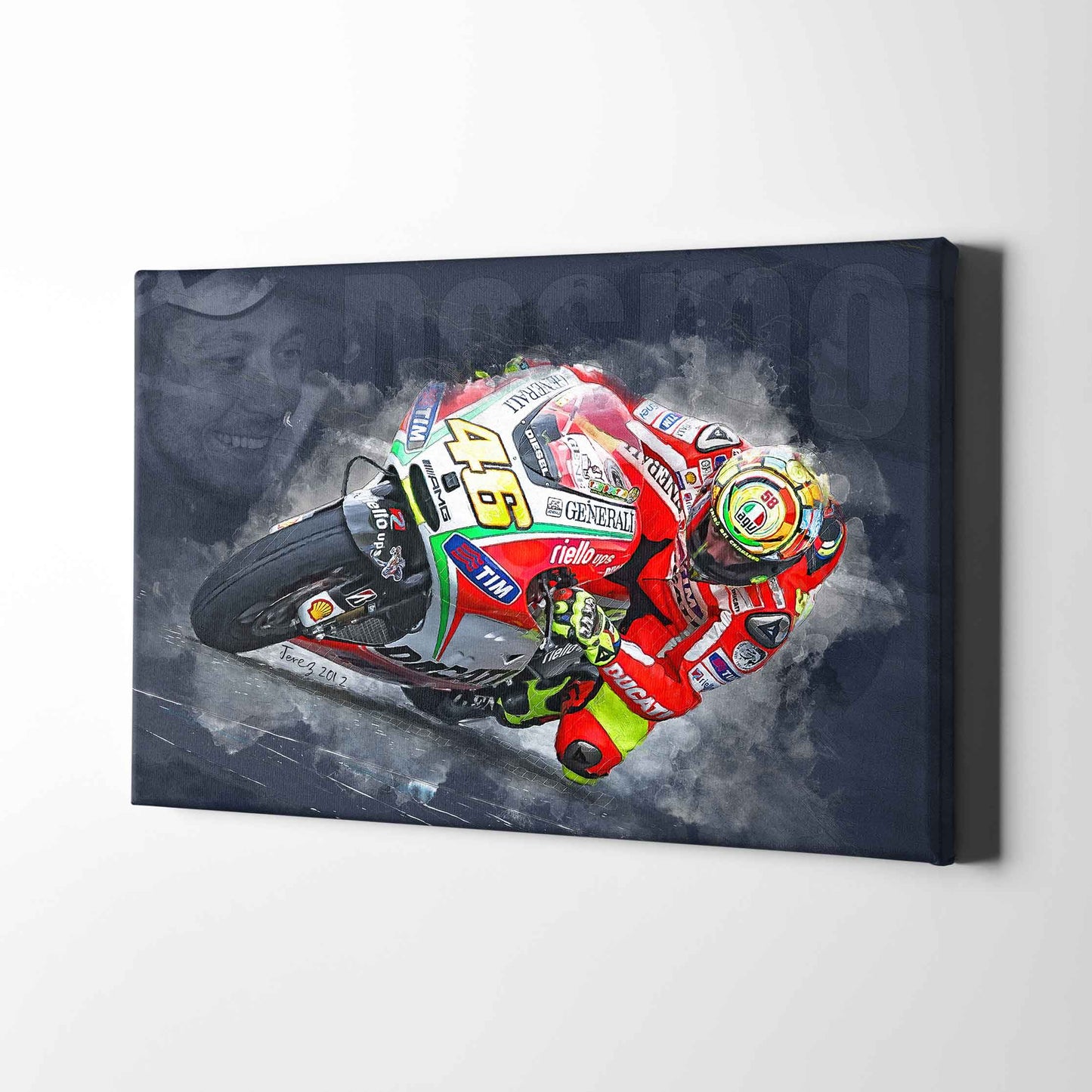 Leinwand Kunstdruck - Valentino Rossi - "Desmo" - VR96