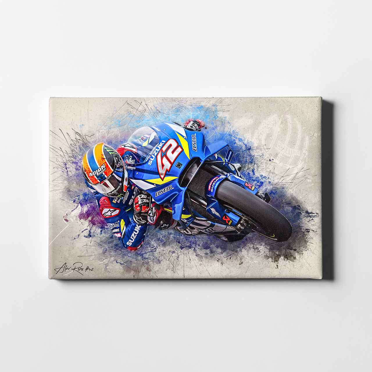 Leinwand Kunstdruck - Alex Rins - "Classic 19" - AR01