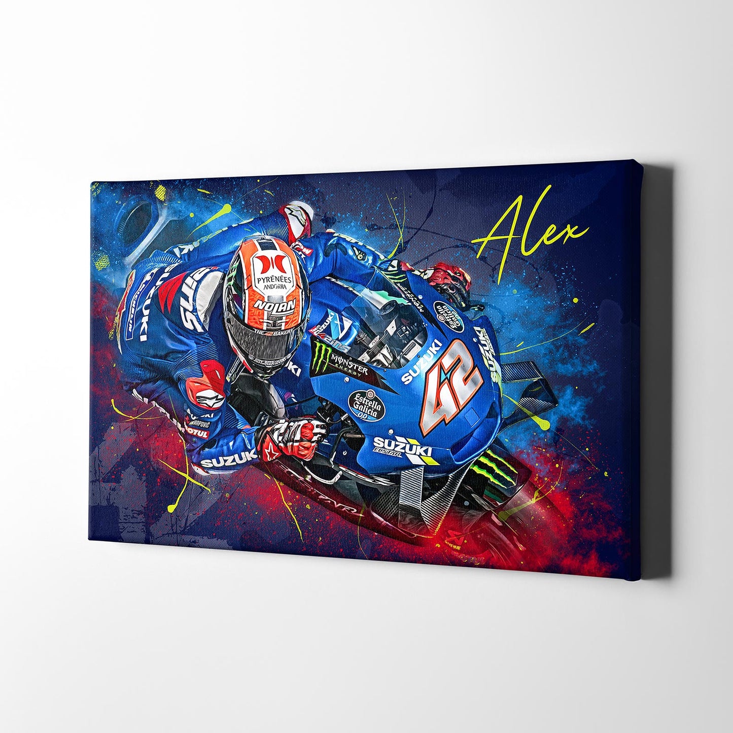 Leinwand Kunstdruck - Alex Rins - "Color Splash" - AR05