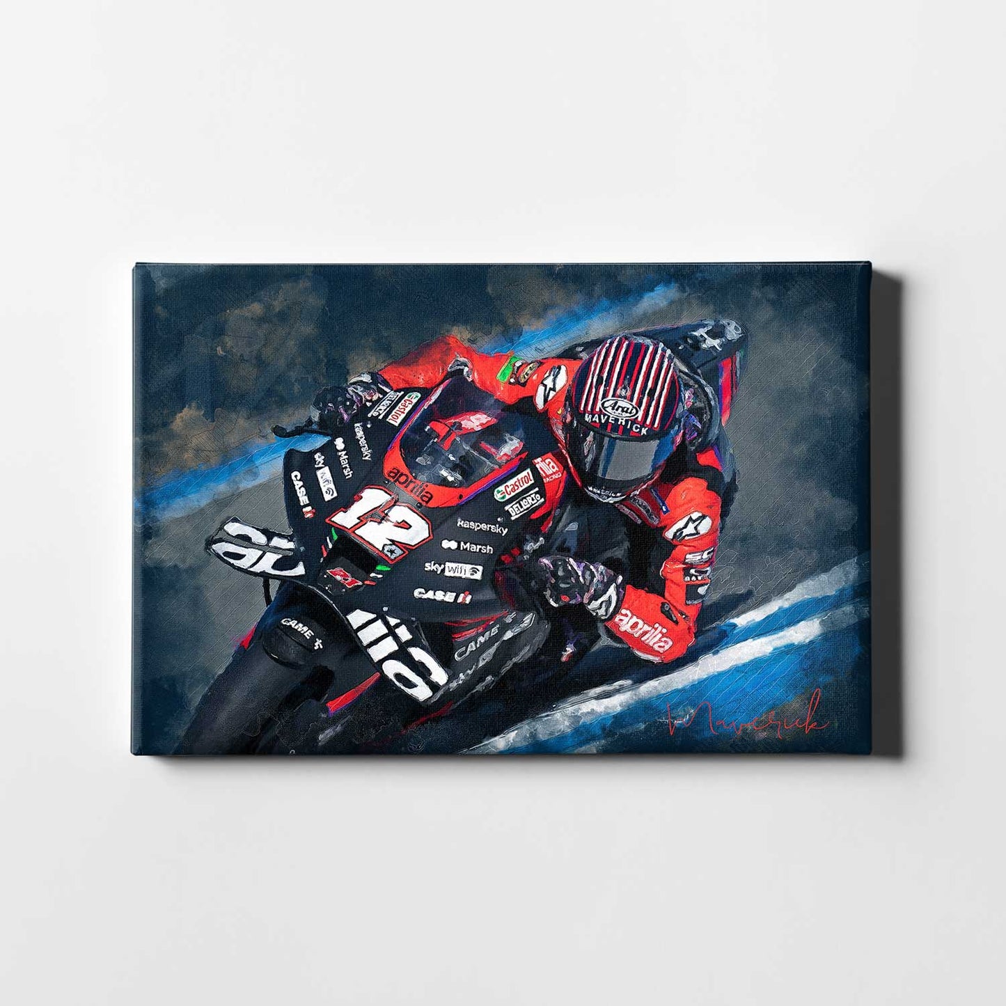 Leinwand Kunstdruck - Maverick Vinales - Mack12 - MV13