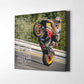 Leinwand Kunstdruck - Nicky Hayden - "Zitat Racing" - NH04