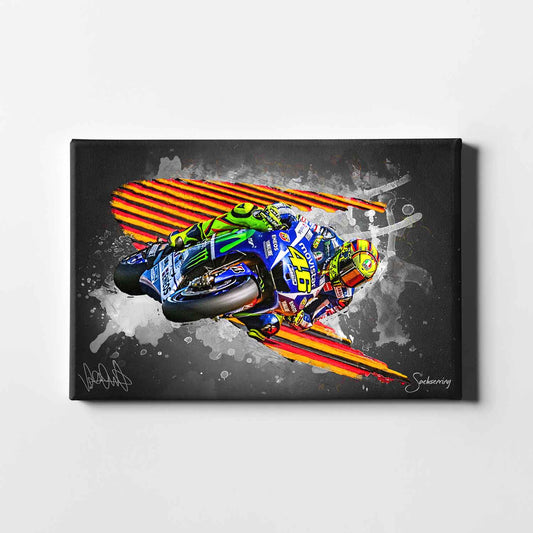 Leinwand Kunstdruck -  Valentino Rossi - Sachsenring - VR26