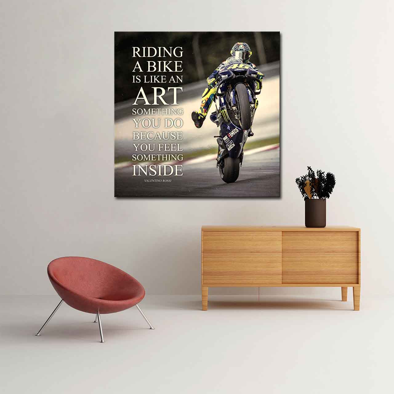 Leinwand Kunstdruck - Valentino Rossi - "Zitat Art" - VR35