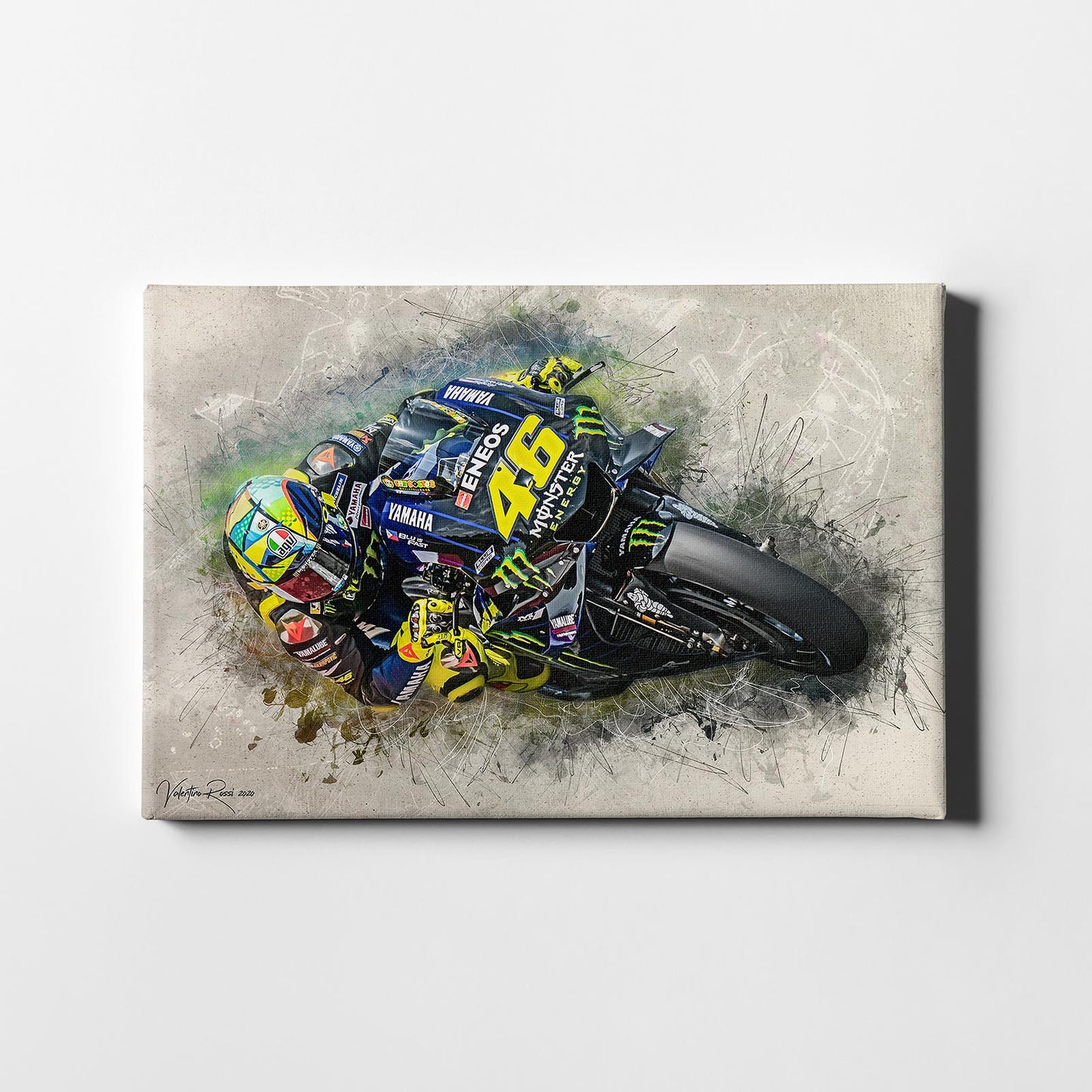 Leinwand Kunstdruck - Valentino Rossi - Classic 2020 - VR54