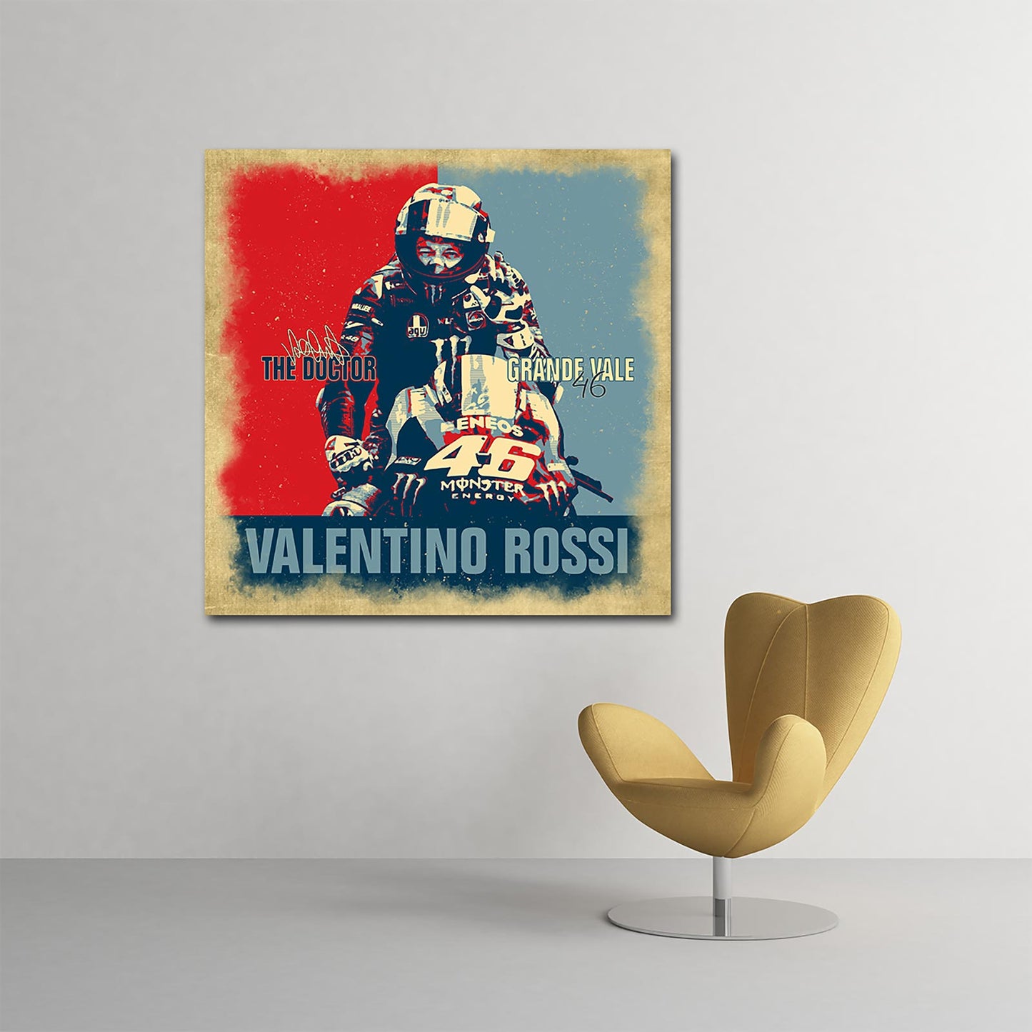Leinwand Kunstdruck - Valentino Rossi - Grande Vale - VR68
