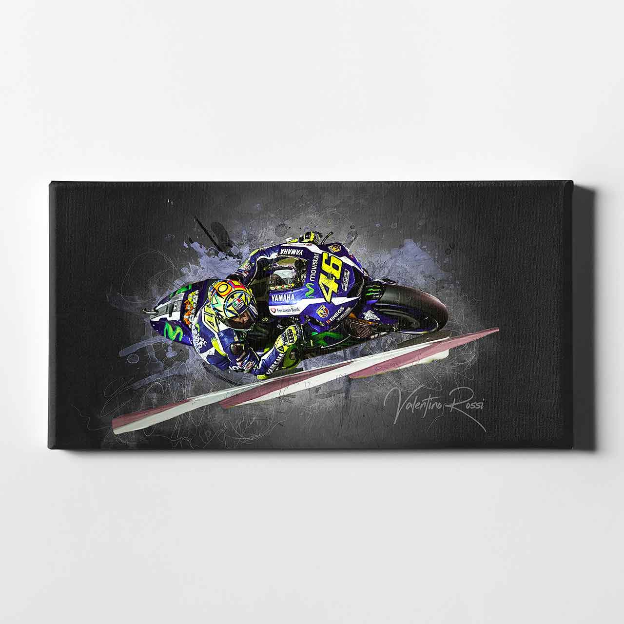 Leinwand Kunstdruck - Valentino Rossi - "at night" - VR23