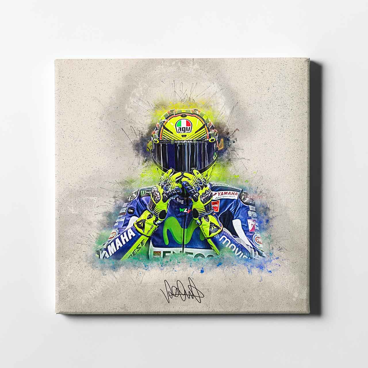 Leinwand Kunstdruck - Valentino Rossi - "helmet paint" - VR13